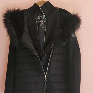 Calvin Klein Performance Faux Fur Puffer Jacket hooded